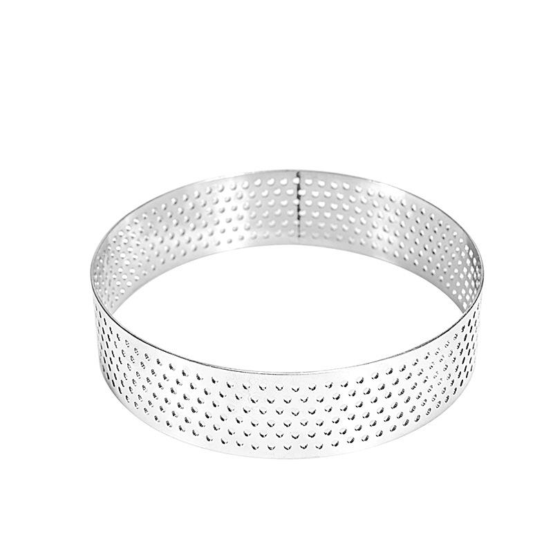 

FAIS DU 6cm Mini Tart Ring Stainless Steel Tartlet Mold Small Circle Cutter Pie Ring Heat-Resistant Perforated Cake Mousse Molds 2