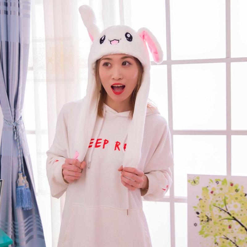 Plush Moving Bunny Ears Hat Cute Rabbit 