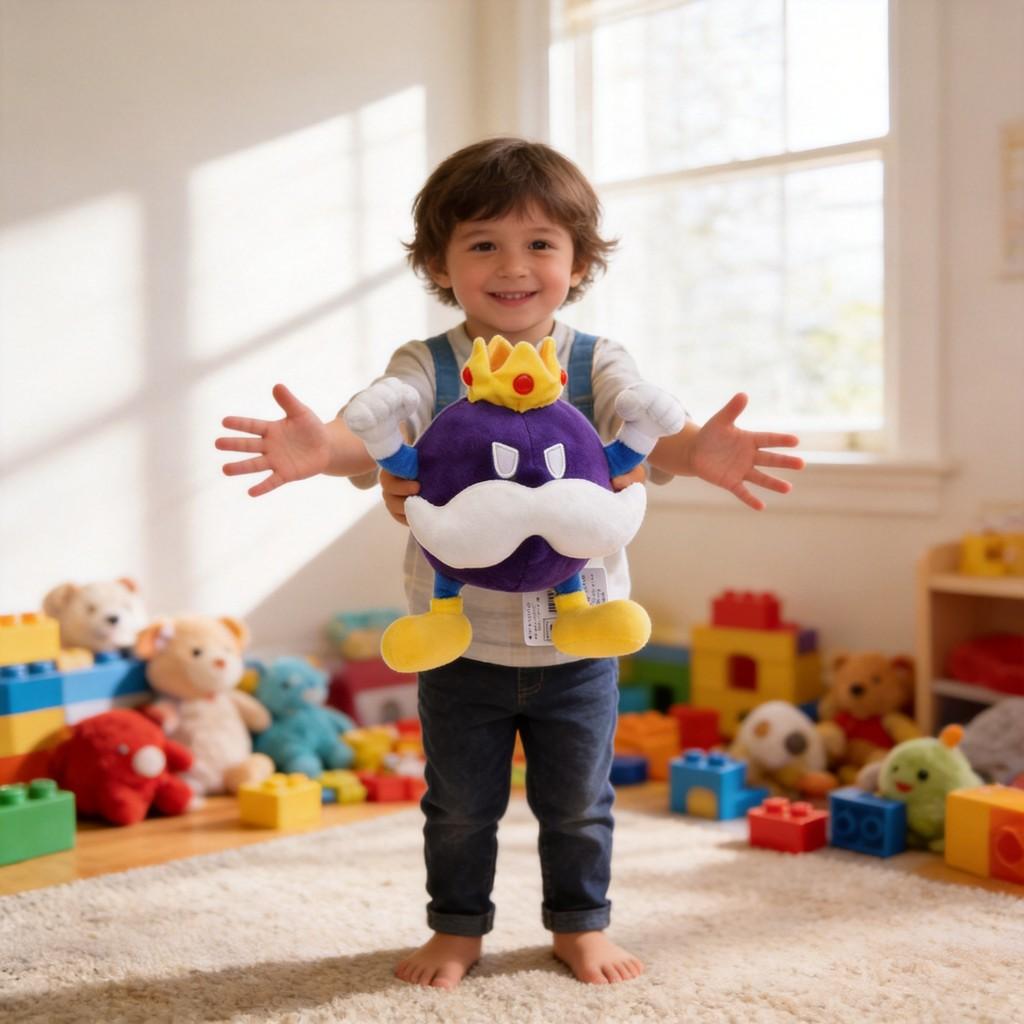Mario King Bob Plush Toy With Soft Short Plush For Kids And Collectors