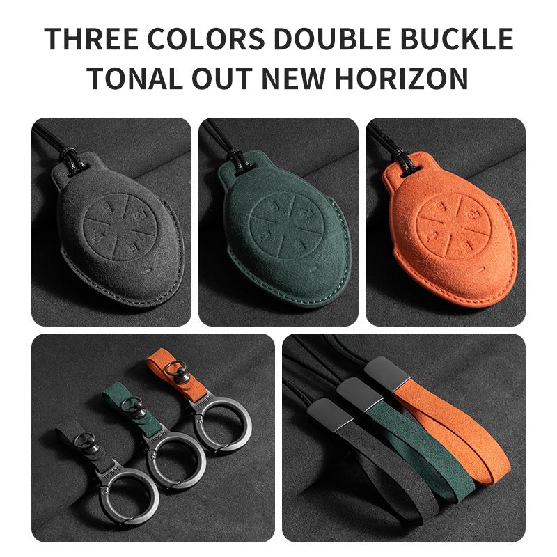 Suede Leather Car Remote Key Case Cover for Xiaopeng Xpeng P7 P7i P5 G3 G3i G9 G6 Car Key Fob Shell Holder Keychain Accessories