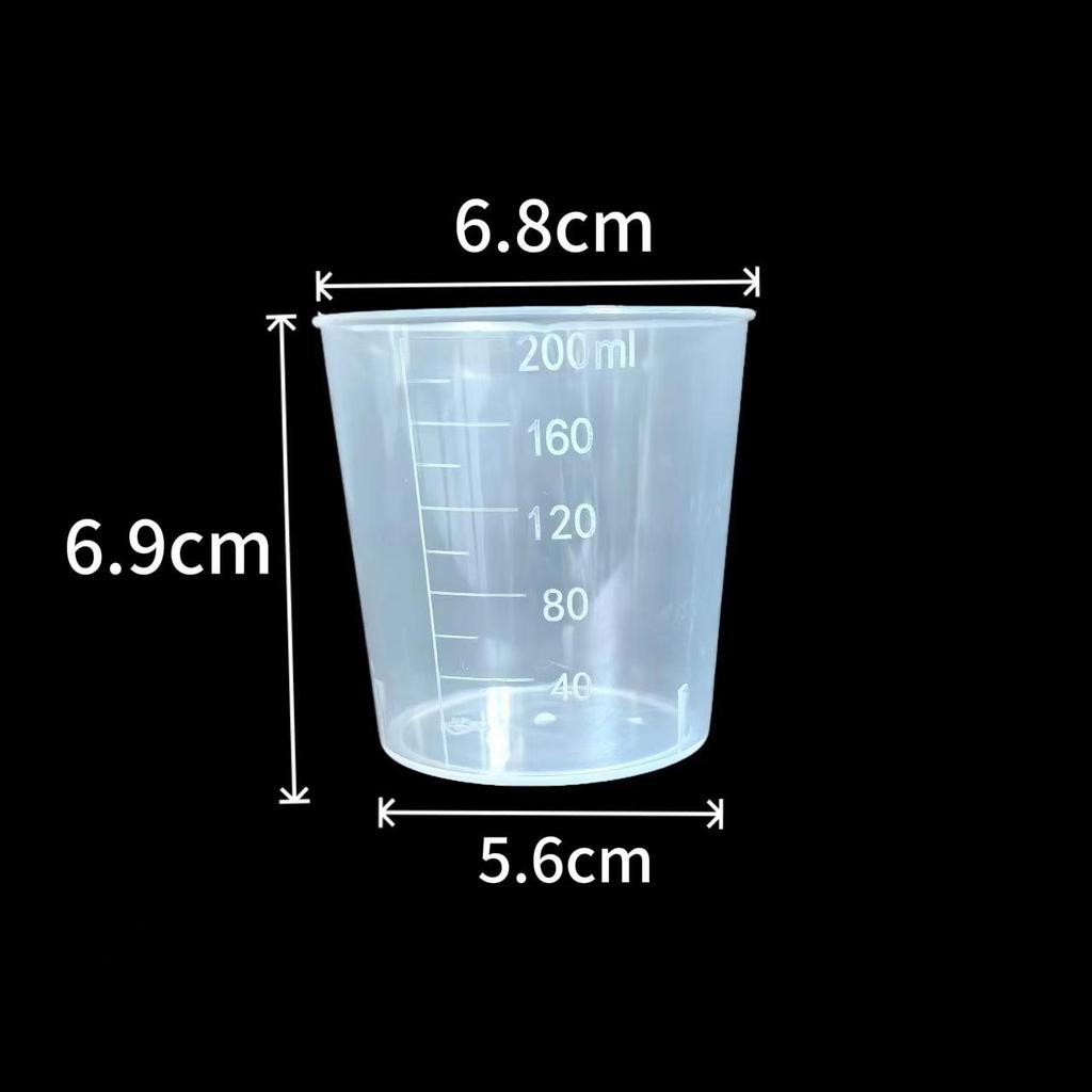 Transparent PP Measuring Beaker with Handle - Graduated Milliliter Cylinder, Thickened for Laboratory and Pesticide Use