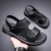 Leather Sandals Men's 2025 New Summer Wear Dual-purpose Driving Non-slip Beach Cool Slippers Wading Shoes