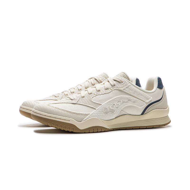 Li Ning Moon White Retro Skateboard Shoes Men's Low Top Ecru/Pearl White AGCW049-2