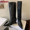 Mode Party Damen Kniehohe Stiefel Slipper Schuhe Mode Spitz Zehen Elegant Damen Lang Moderne Stiefel Damen Pumps Wedges Schuhe