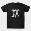 Men Black Print T-shirt Nine No-Cut Transfer Paper Print Cotton Tshirt