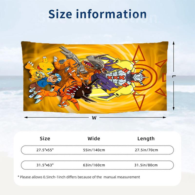 Digimon Beach towels also serve as bath towels summer essential a musthave for the outdoors the beach and the pool