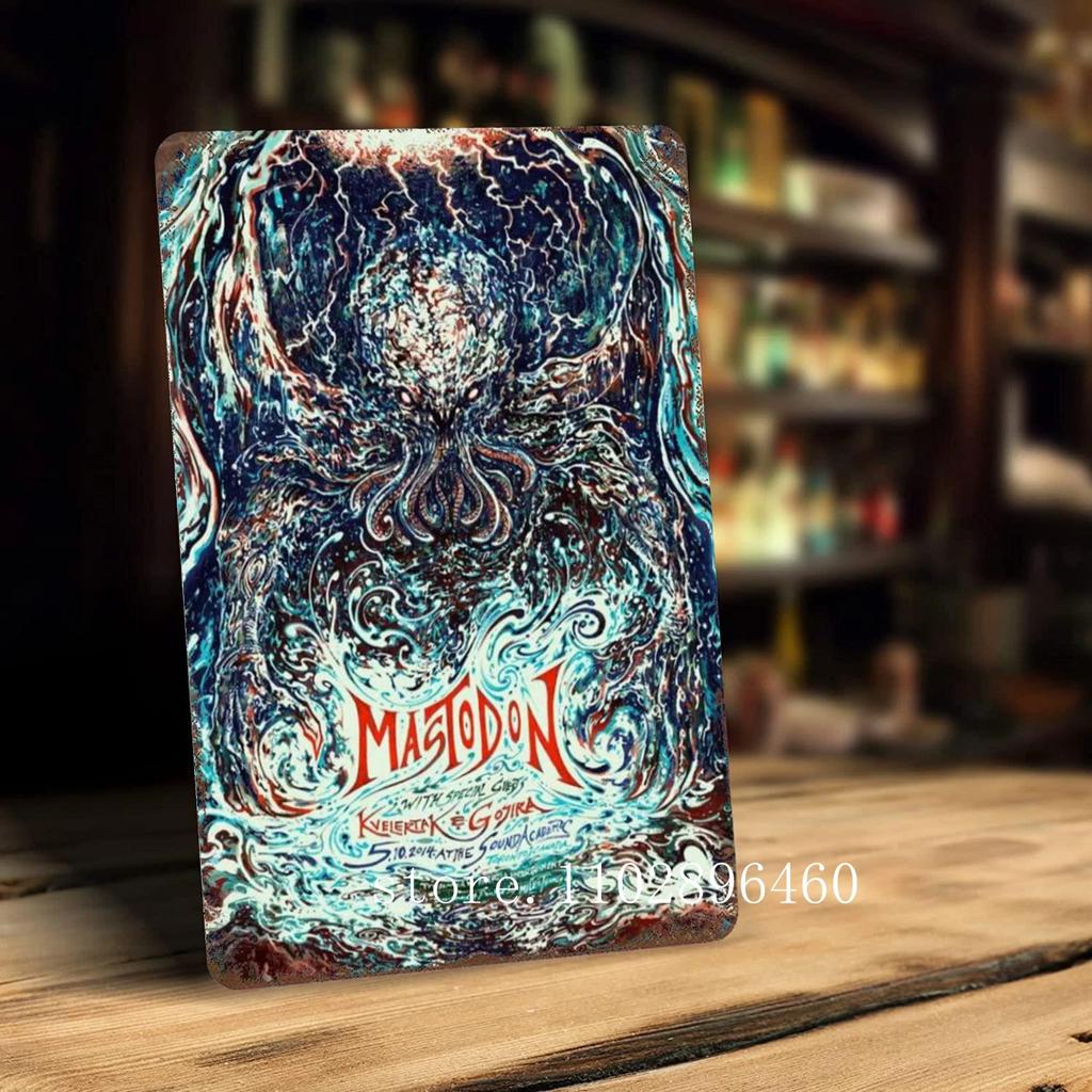 Mastodon Zpěvák Kovové Plakety a Znamení nástěnná dekorace Vintage Plechové Znamení Kapitán Kovový Plakát Dekor pro Bar Hospodu Klub Nástěnná Dekorace