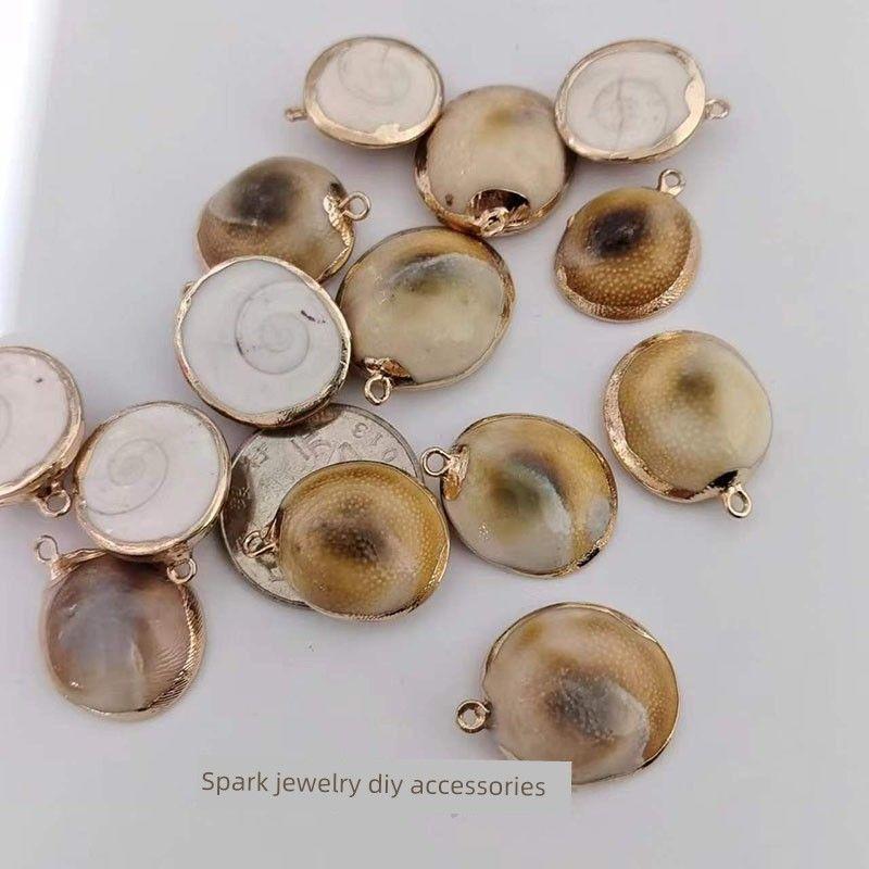 Conch Electroplating DIY Ornament Accessories Earrings Pendant Pendant Creative Handmade Natural Shell
