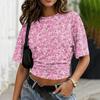 Women’s Crew Neck Pullover Printed Short Sleeve T Shirt Loose Fit Casual Top Soft Lightweight Comfortable Fabric Design