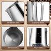 Milk Frothing Pitcher 600ml Stainless Steel Coffee Milk Frother Steamer Cup Foam Making with Thermometer for Making Espresso Cappuccino Latte Hot