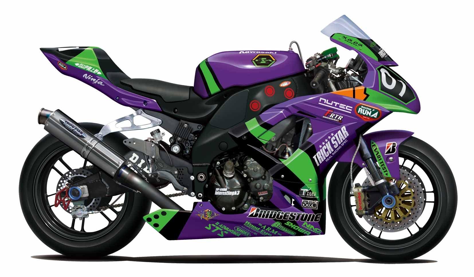 

Модель мотоцикла Fujimi серии Evangelion RT First Unit KAWASAKI 2010 Технические характеристики 1/12 № 7 TRICKSTAR ZX-10R