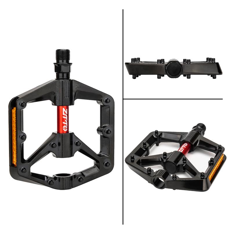 ZTTO MTB Bicycle Pedal DU Bushing Bearings Flat Pedals Aluminum Alloy AM Enduro Mountain Gravel Road Bike Riding 9/16 Thread