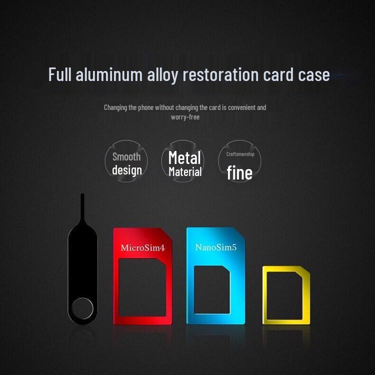 Aluminum Alloy SIM Card Tray Adapter Set: Convert Small To Large Card