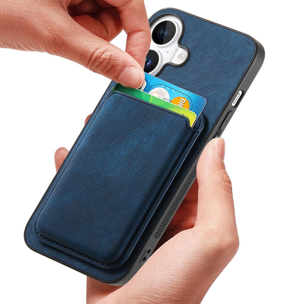 For iPhone 17 Case Retro Leather + TPU Phone Cover with Detachable Card Slot