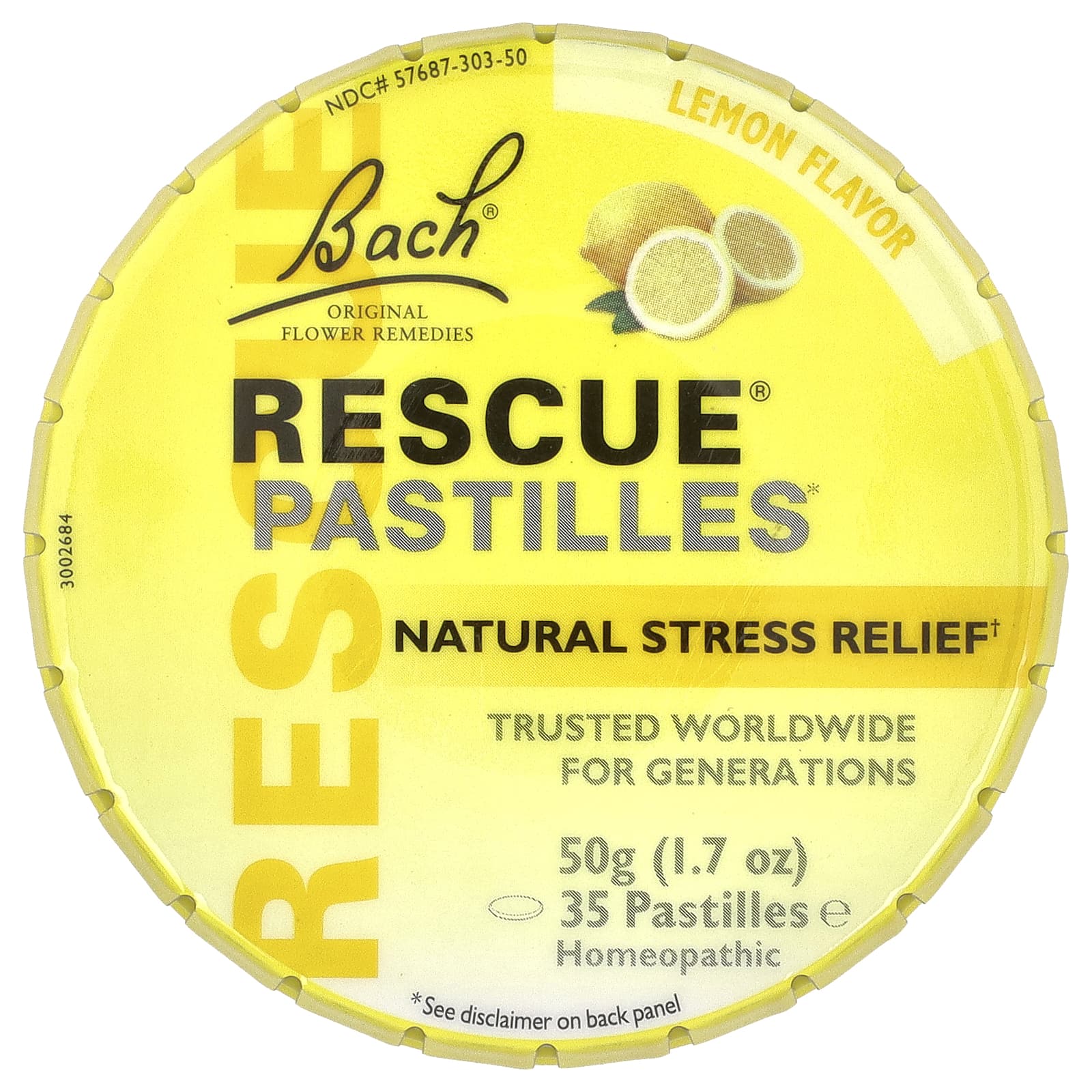 

Rescue® Tablets, Natural Stress Relief, Lemon Flavor, 35 Tablets, 50G (1.7Oz)