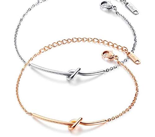 Mare Women's Chain Bracelet, Popular Jewelry, Hypoallergenic, Adjustable, Gift Box Included (Silver)