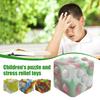 Stress Relief Toy Macaron Gradient Color Food-Grade Silicone Bubble Popper Hand-Eye Coordination Development 3D Cube Sensory Fidget