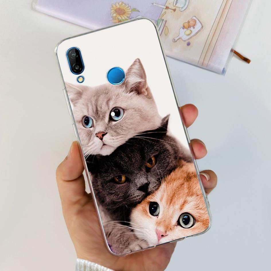 Case For Huawei P20 Lite Cover Cute Astronaut Cartoon Slim Clear Soft Silicone Back Phone Cover For Huawei P20Lite ANE-LX2 Funda