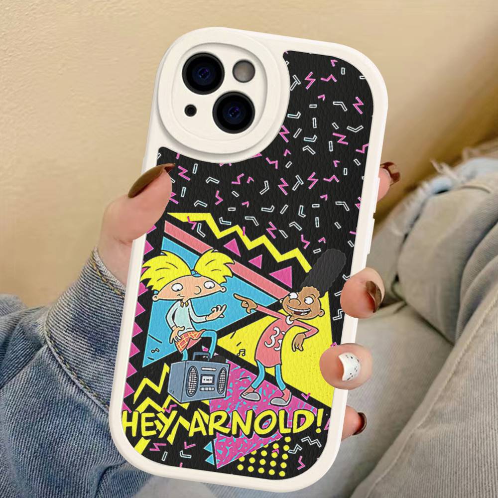 

Hey A_Arnolds Cartoon Phone Case For IPhone 16 15 14 13 12 11 Pro Max Plus Leather Shockproof Cover 12 pro max