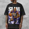 KOBE BRYANT Individuelles Slam Magazin Cover Mineralwasch-Boxy Baumwoll-T-Shirt