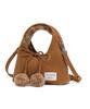 Vanwalk Pom-Pom Mochi Tote Bag [Brown]