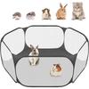 Portable Transparent Pet Playpen Foldable Yard Fence Cage Breathable Pet Tent for Small Animals Hamster Rabbit Cat Dog