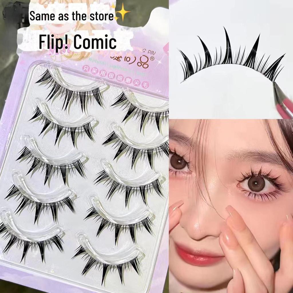 Mengji Shangpin M08 Airy Sunflower Fairy False Eyelashes - Natural Transparent Thin Stem