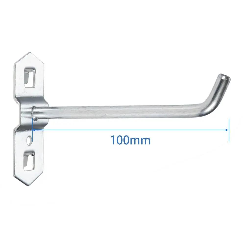 Wall Mount Square Hole Hook Durable Storage Rack 25/50/75/100/150/200mm Oblique Hanger Hole Board Hook Pegboard Hook