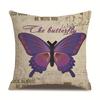 Linen Pillowcase Home Cute Butterfly Sofa Pillowcase Office Nap Pillow