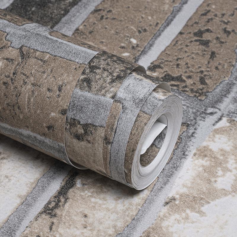 Imitation Brick Grain Wallpaper Non Woven Wallpaper Living Room Bedroom TV Background Clothes Shop Retro Brick Stone Wallpaper