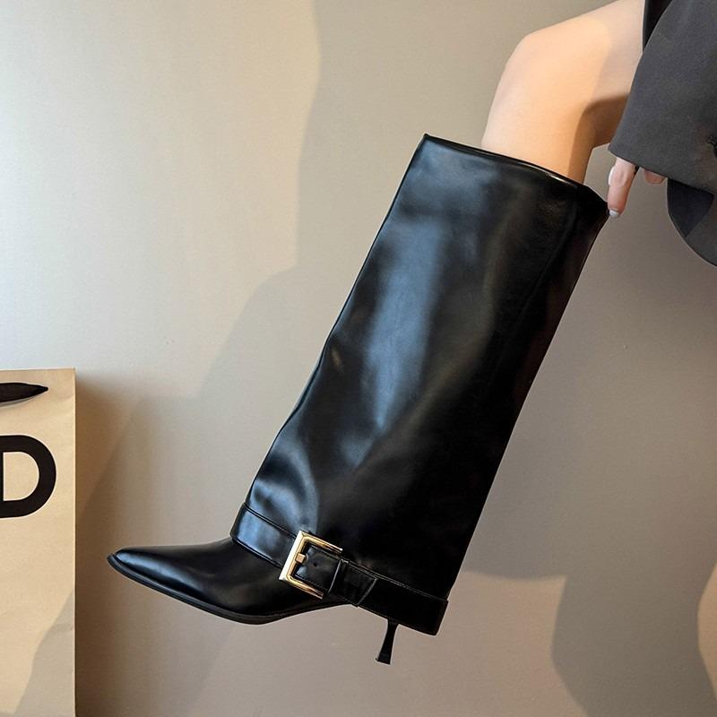 Women's Tall Boots Fashion 2025 European and American New Outward-worn Pointed Toe Long-thigh Boots