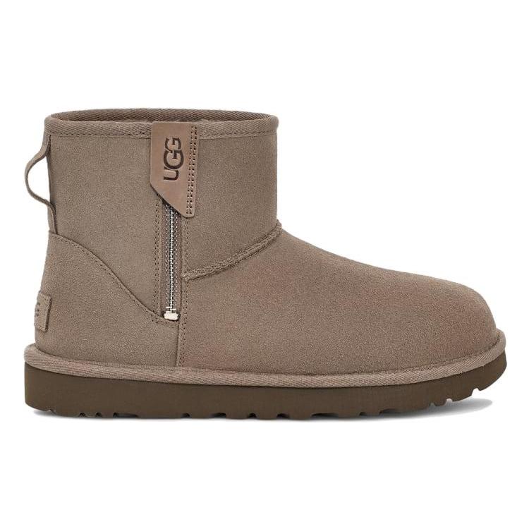 New UGG Classic Mini Bailey Zip 'Beige Grey' Women's 1151230-SKP