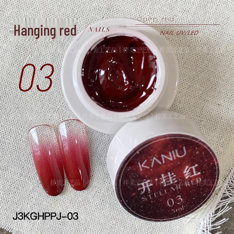 2025 Gradient Red Blush Nail Gel: Natural Halo Effect Smudge-Proof Polish
