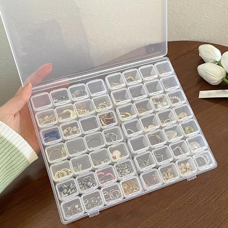 Versatile Clear Jewelry Storage Box Small Earrings Box Jewelry Organizers Perfect for Travel Home and Professional Use