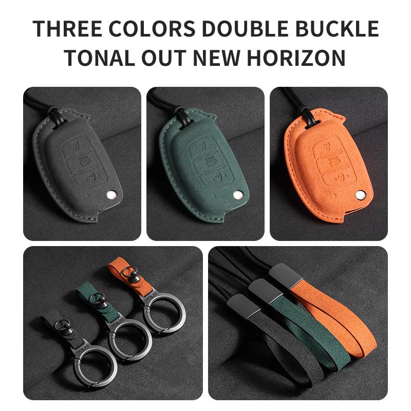 Car Flip Key Case Cover Keychain For Hyundai Grand i10 2023 IX35 IX45 I20 I30 HB20 Elantra Solaris Sonata Santa Fe Sport Tucson