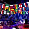 World Cup Flags Bunting 2026 Extra Large Size 48 Countries Flag Bunting 14.5m for Football Tournament Sport Club