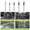 5PCS Double Cut Carbide Rotary Burrs 6mm Shank Carbide Burr Set Carbide Cutting Heads  Auto Shop
