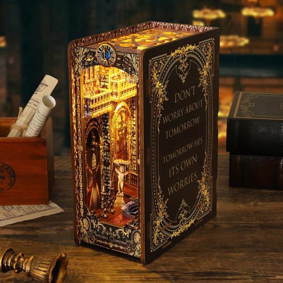 

1 комплект Підставки для книг на батарейках Модель Колекційна Приваблива 3D-головоломка Книжкова підставка Книжкова полиця Вставка