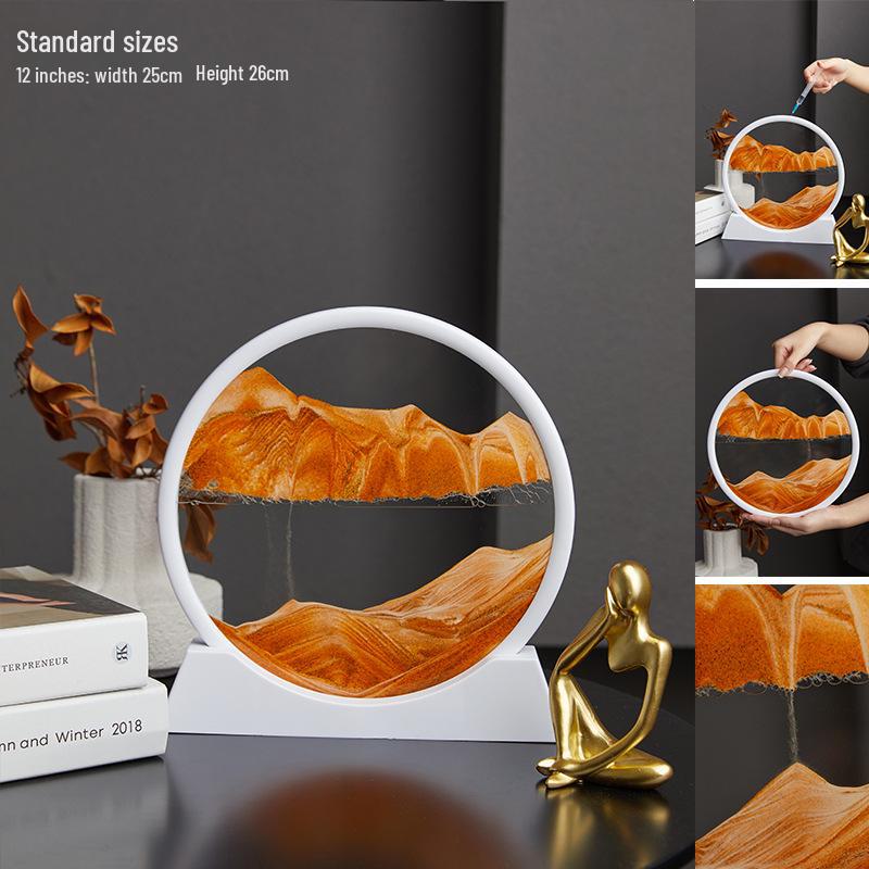 Eleganckie ozdoby z ruchomym piaskiem do dekoracji domu i biura