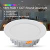 Milight 18W RGB+CCT Dimmable LED Panel Downlight Recessed Ceiling WiFi Light Bulb Lamp