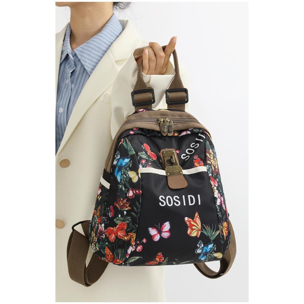 Trend Ethnic Style Printed Backpack New Casual Lightweight Multi-functional Travel Schoolbag