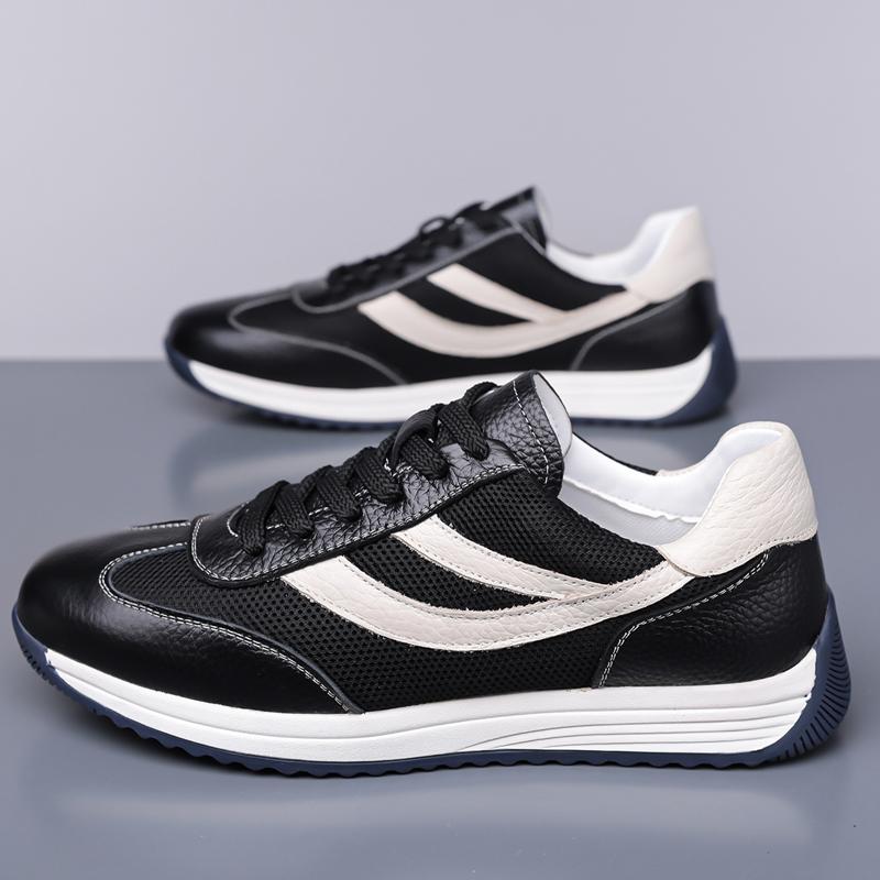 Fashion All-match Men's Sneakers Sports Casual Shoes Leather Outdoor Men Walking Shoe Luxury Brand Hiking Shoes Male Comfortable Flats