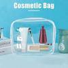 Transparent Toiletry Bag for Travel - Quart Size Approved for Liquids in Carry-On Luggage at the Airport Transparent Toiletry Bag (White)