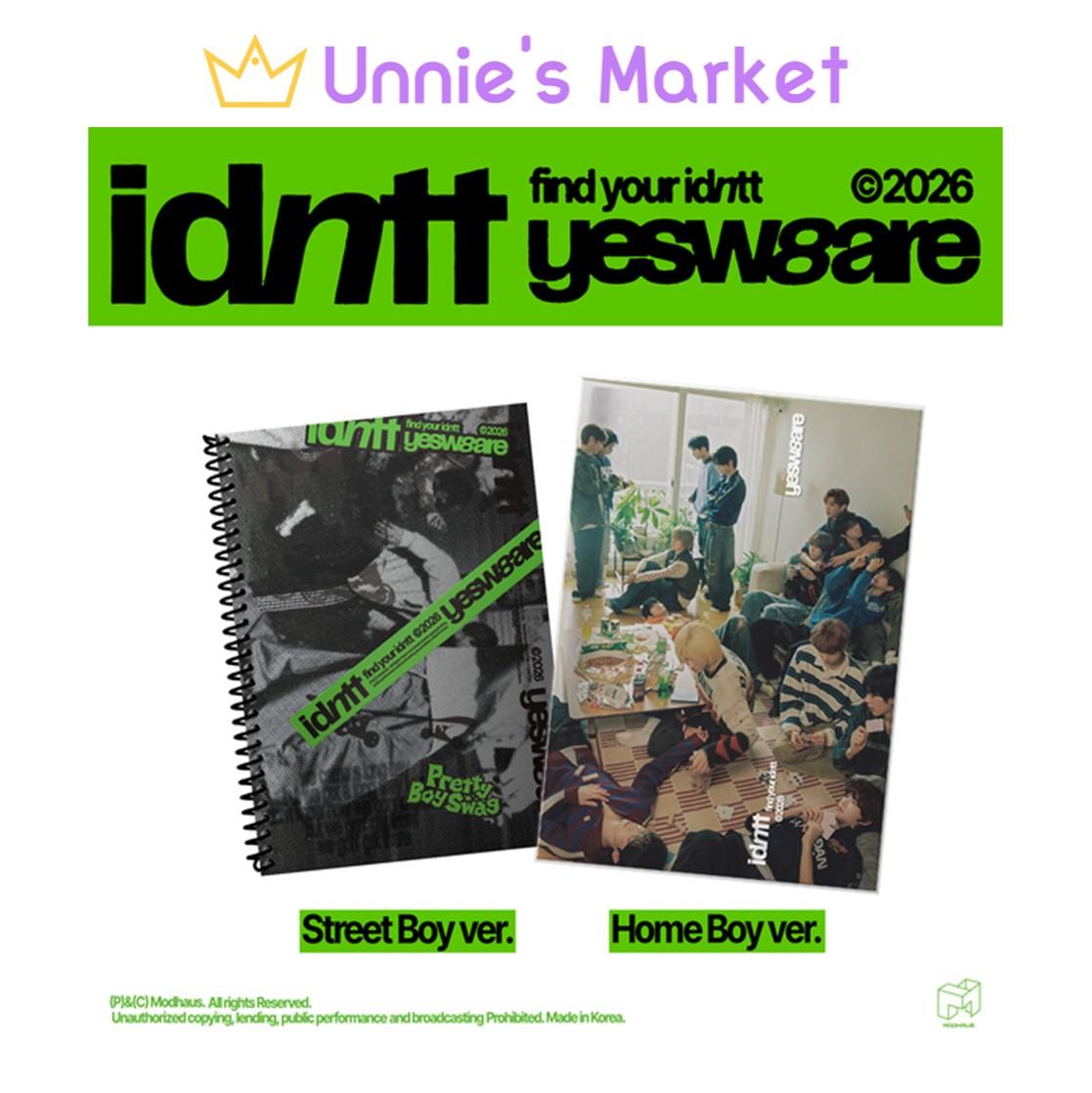 

idntt - yesw8are (такмиє) Міні-альбом + Безкоштовний подарунок SET (2 ver.)