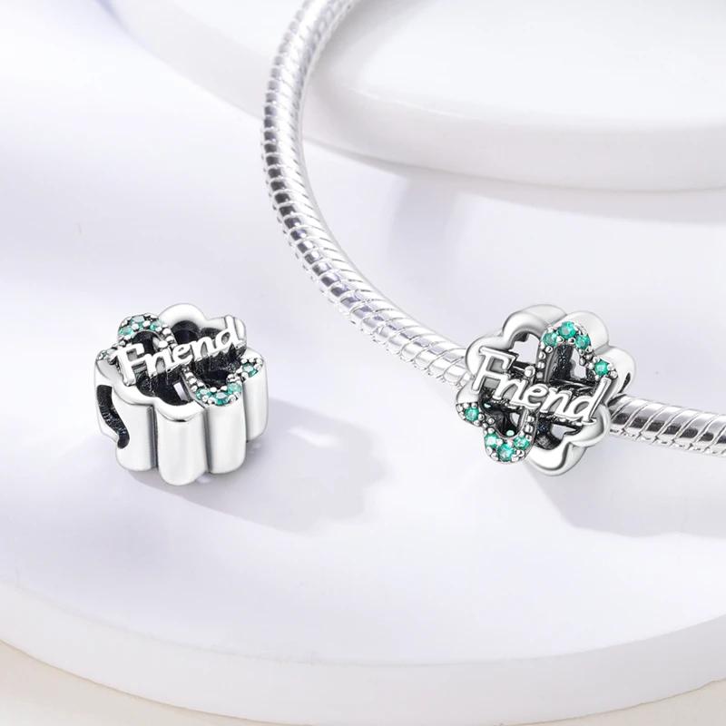 Charms Platagreen Flower-Shaped Friendship Beads Fit Originalbracelets Charms For Women Jewelry Diy Making Gifts