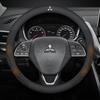 Car Suede Carbon Fiber Leather Steering Wheel Cover For Mitsubishi Outlander Pajero Asx Lancer EX Evolution L200 Triton RALLIART SR1
