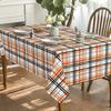 Halloween Orange Buffalo Plaid Waterproof Rectangle Tablecloth Wedding Decor Reusable Tablecloth for Table Party Supplies
