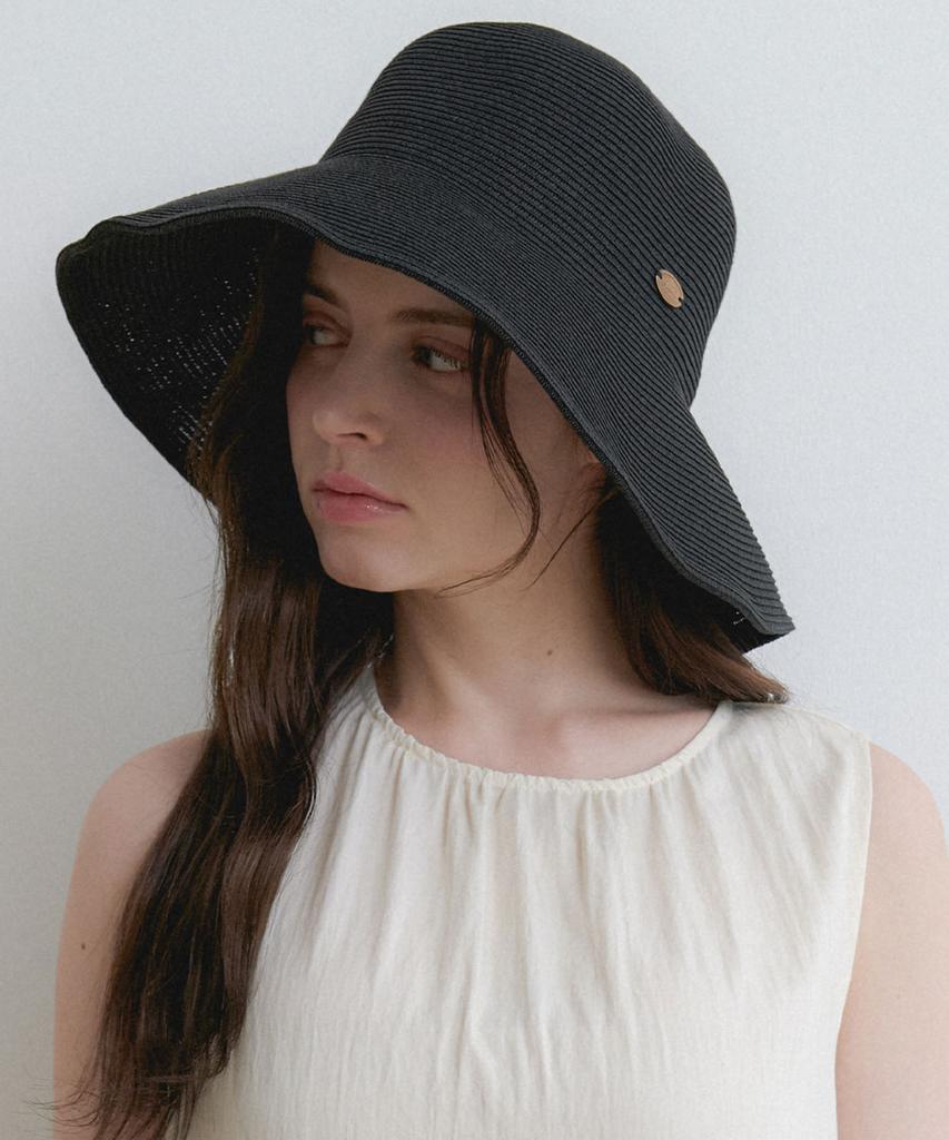 Hallen Wide Pendant Bucket Hat (C079_Black)