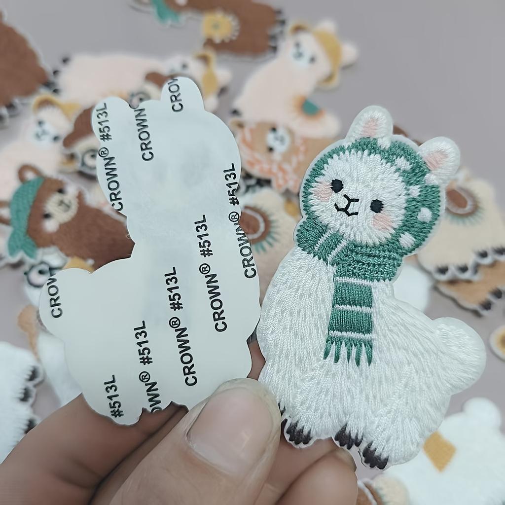 Adesivi in Stoffa Ricamati con Alpaca Cartone Animato Carino Adesivi Decorativi, Molto Adatti per Vestiti, Scarpe, Cappelli, Cappotti, Sciarpe, Decorazione di Zaini