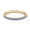 London Blue Topaz Eternity Band Ring - 925 Sterling Silver Gold Vermeil